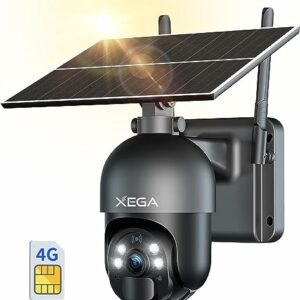 Caméra solaire extérieure Xega 3G/4G LTE robuste et efficace